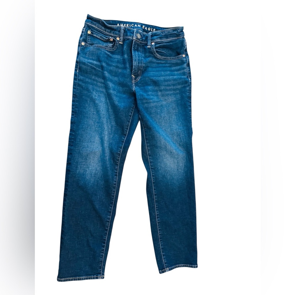 American Eagle Straight Denim Jeans Bundle - Light & Dark Wash Pair Mens 31x32 - Picture 2 of 15